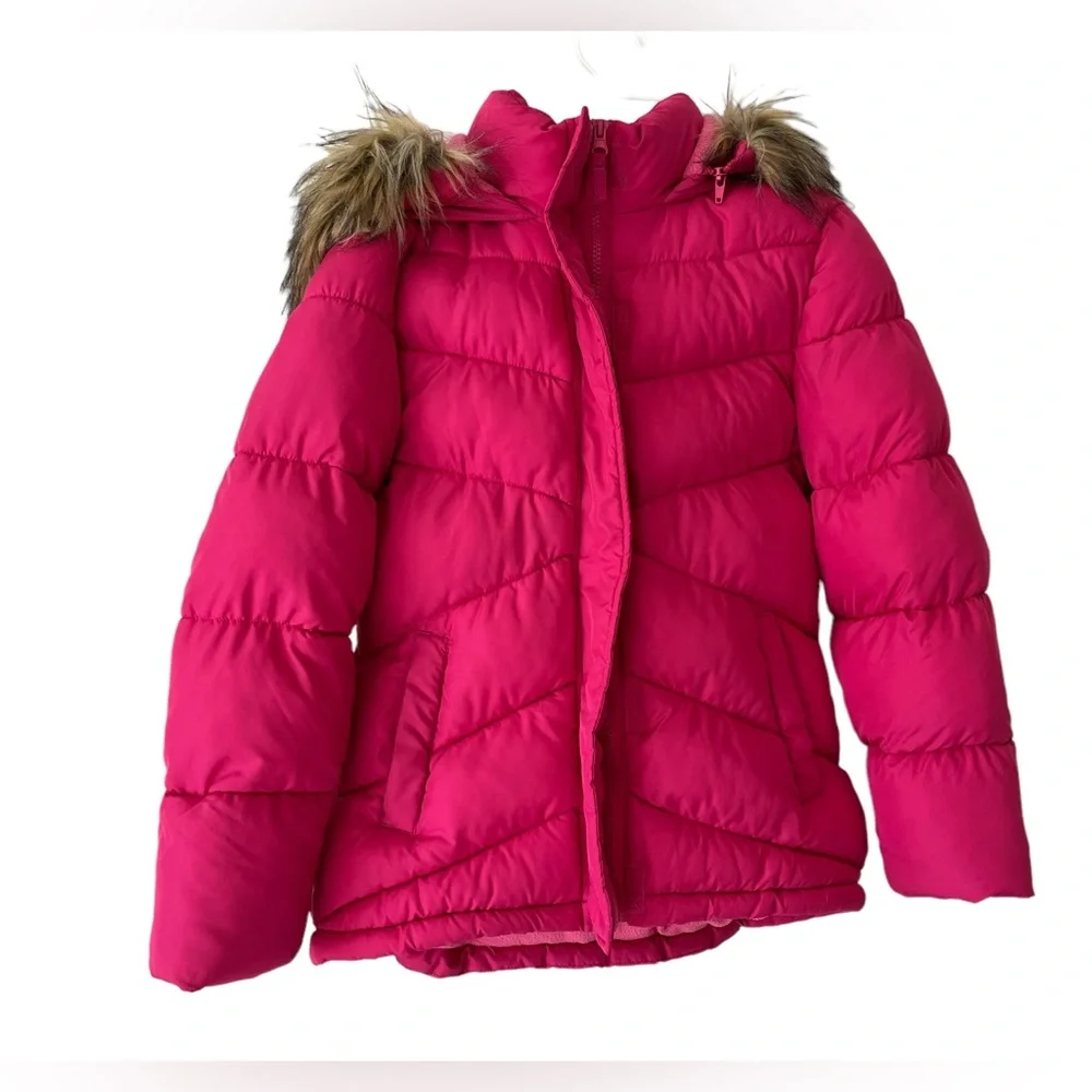 Arizona Jean Company Girls Winter Jacket, Pink, Size M (10/12) - Picture 3 of 13